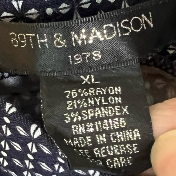 89TH & MADISON 1978  Womens​​ Casual Pull-on Stretch Pants Plus Size XL - Picture 2 of 6